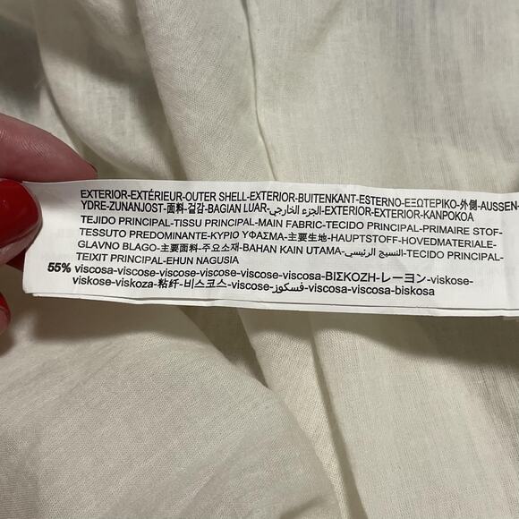 Zara Dress Womens Small Ivory Boho Crochet Halter Maxi Paisley Floral Summer NWT - Picture 11 of 16